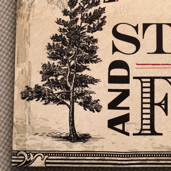 STRETCHED CANVAS WALL ART 15” x 15” “TRUE NORTH STRONG AND FREE” - OS013 - Picture 6 of 10